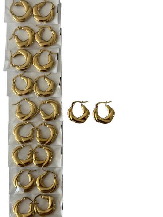 -139B27 aros de acero dorado