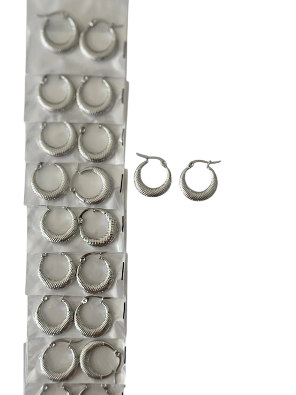 139A2 aros de acero plateado