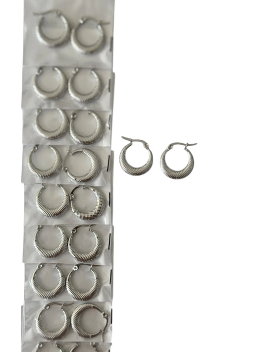 139A2 aros de acero plateado