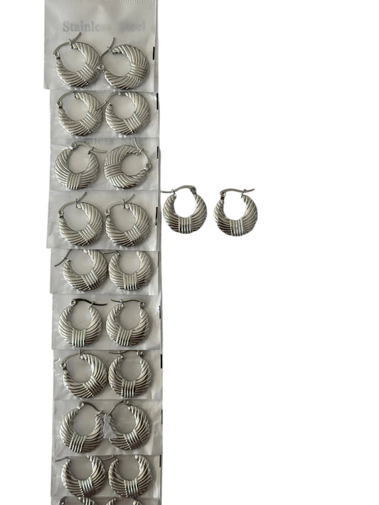139A3 aros de acero plateado