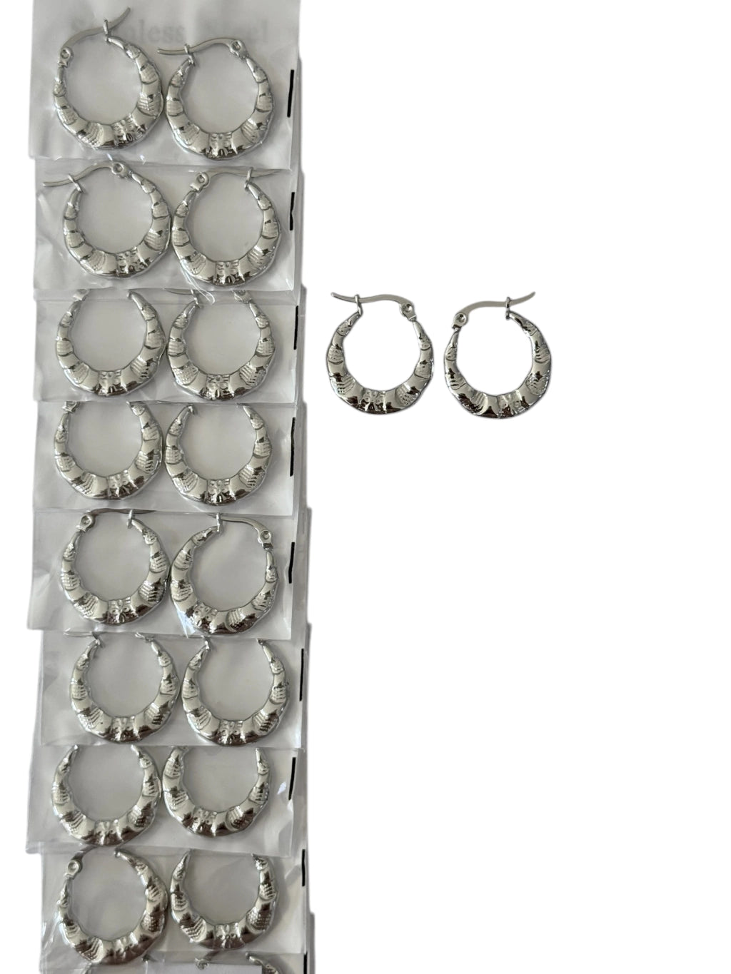 139A5 aros de acero plateado