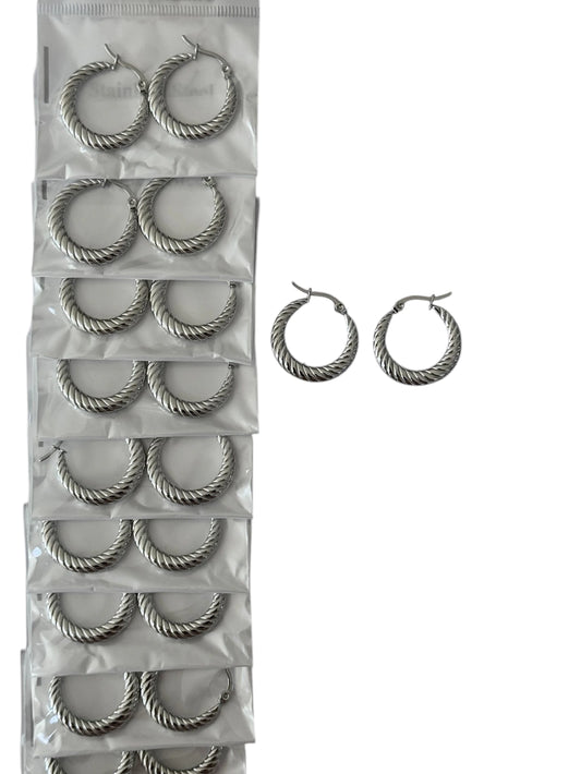 139A6 aros de acero plateado