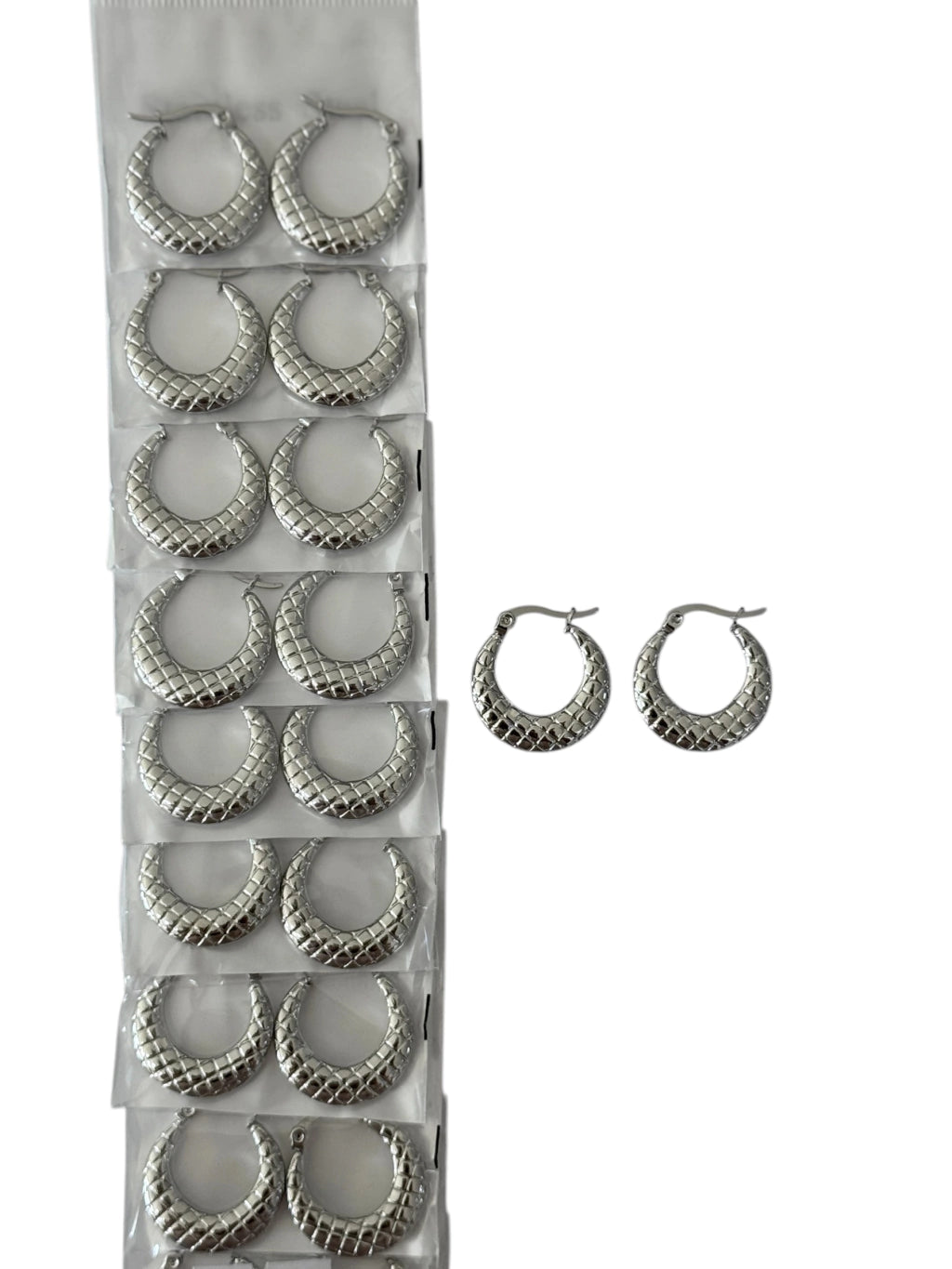 139A9 aros de acero plateado