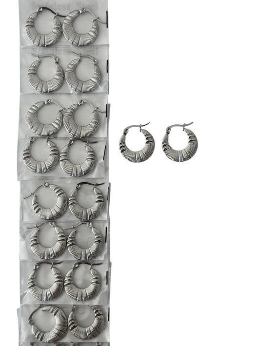 139A12 aros de acero plateado
