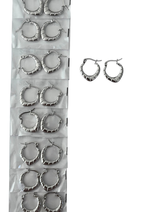 139A16 aros de acero plateado