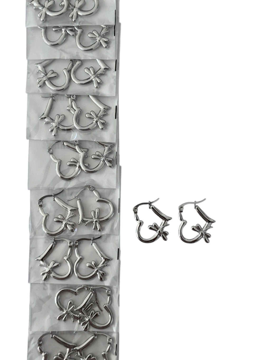 139A24 aros de acero plateado