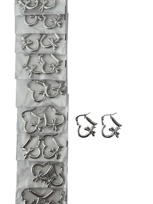 139A24 aros de acero plateado
