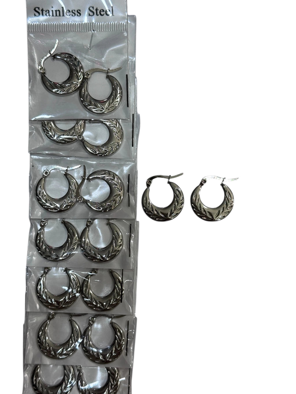 139A8 aros de acero plateado