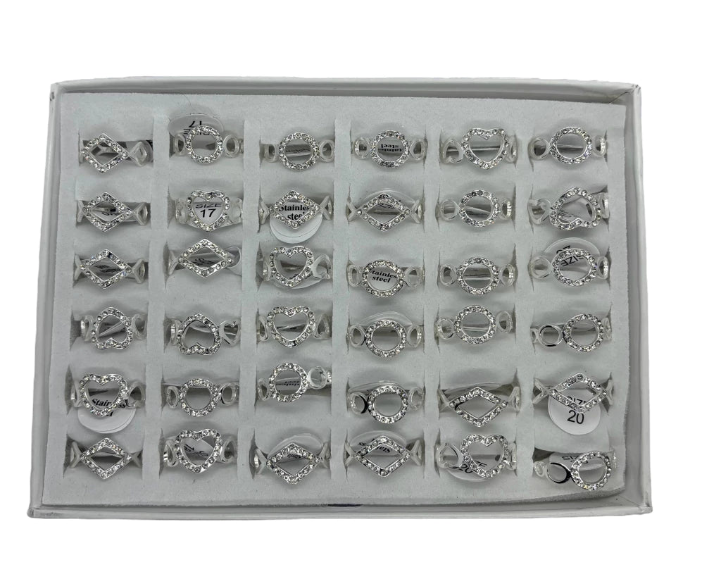 708-C anillos acero blanco x36