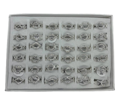 708-C anillos acero blanco x36