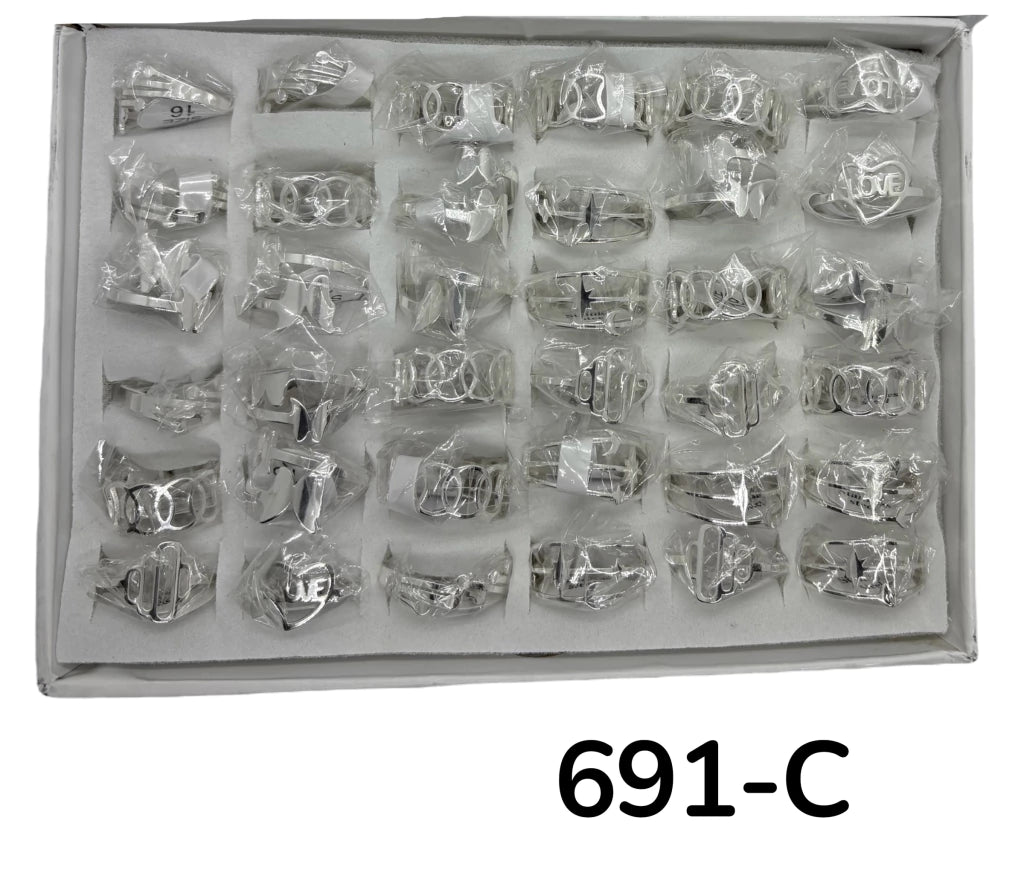 691-C anillo acero blanco x36