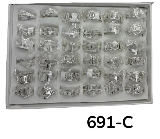 691-C anillo acero blanco x36