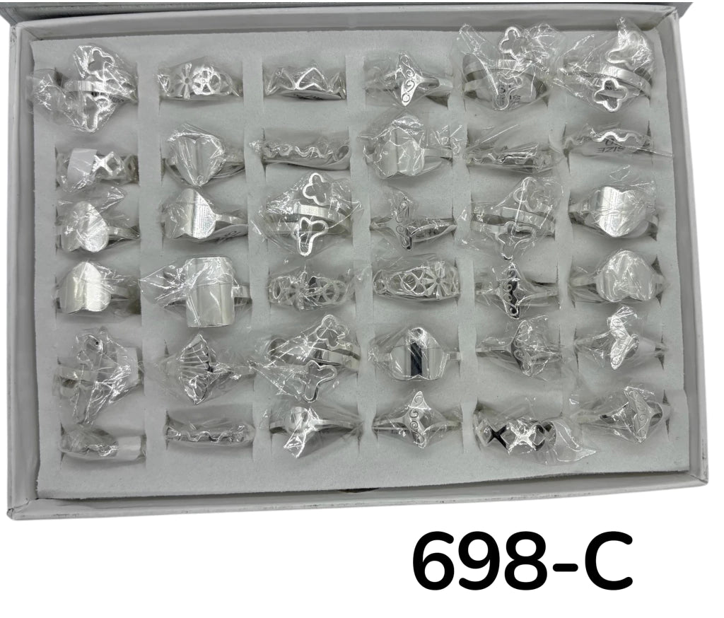 698-C anillo acero blanco x36