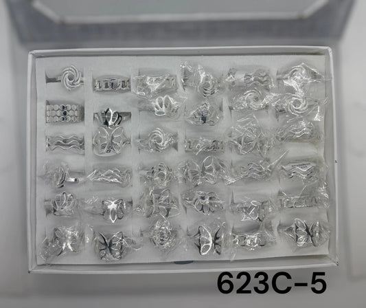 -623C-5 anillos acero blanco x36