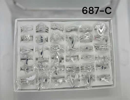 -687-C anillos acero blanco x36