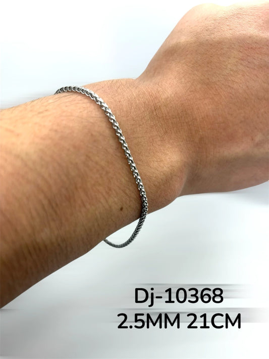 Dj-10368 2.5MM 21CM Pulsera acero plateado