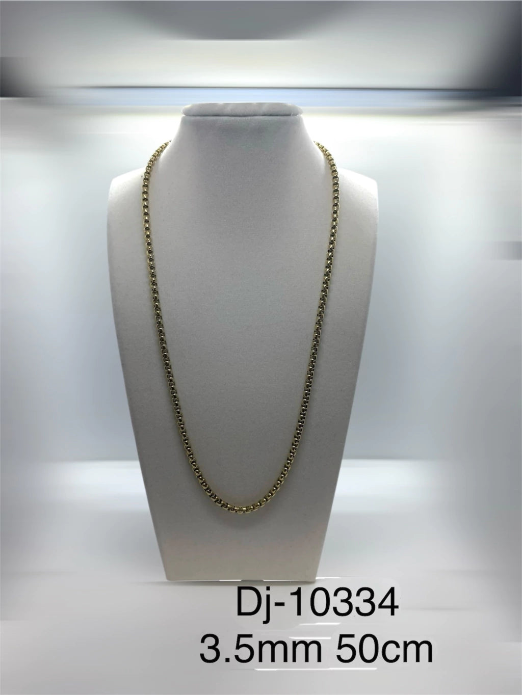 Dj-10334 cadena acero dorado