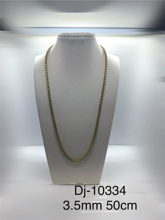 Dj-10334 cadena acero dorado
