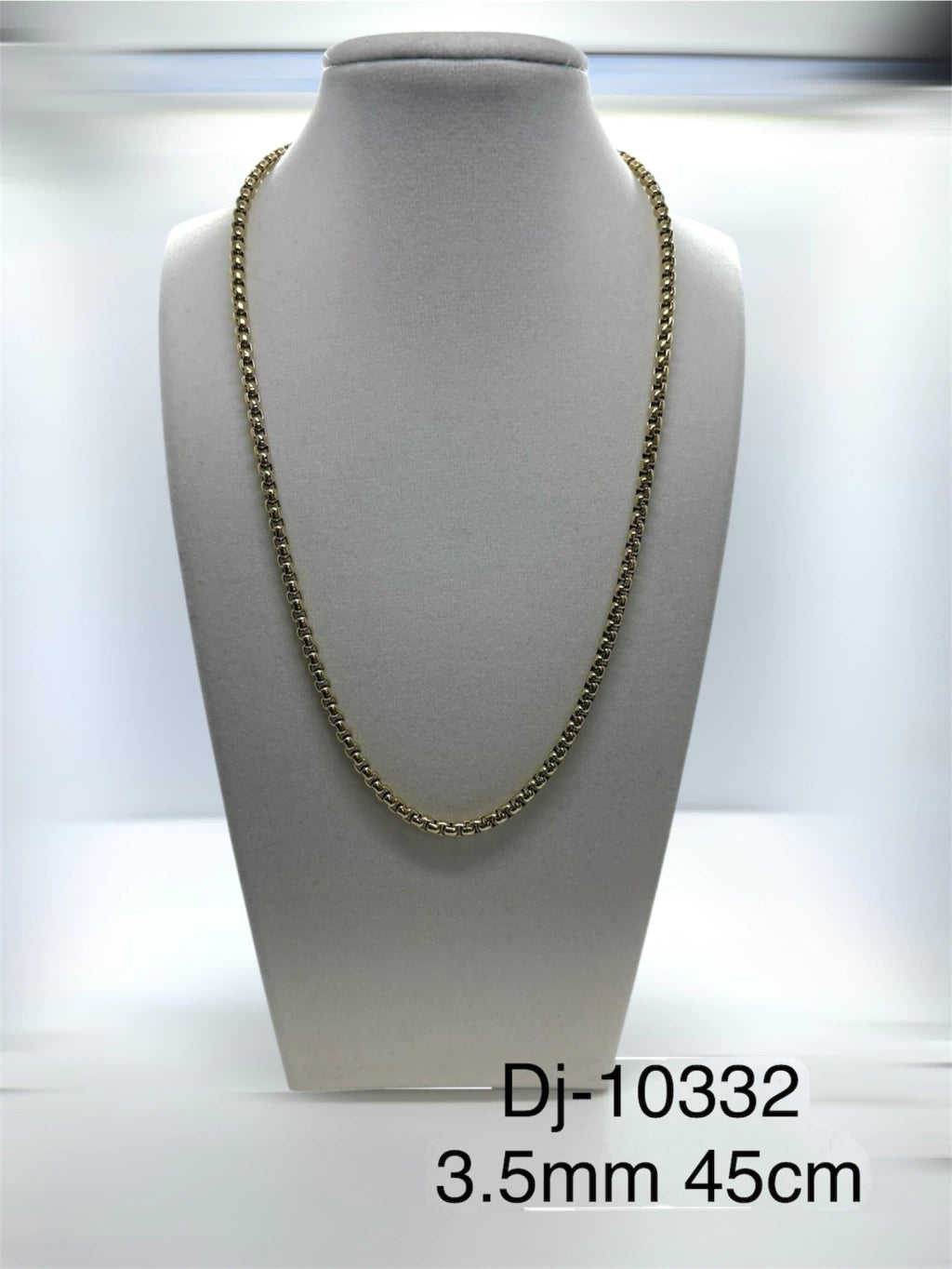 Dj 10332 cadena acero dorado