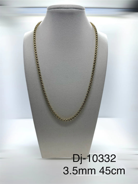 Dj 10332 cadena acero dorado
