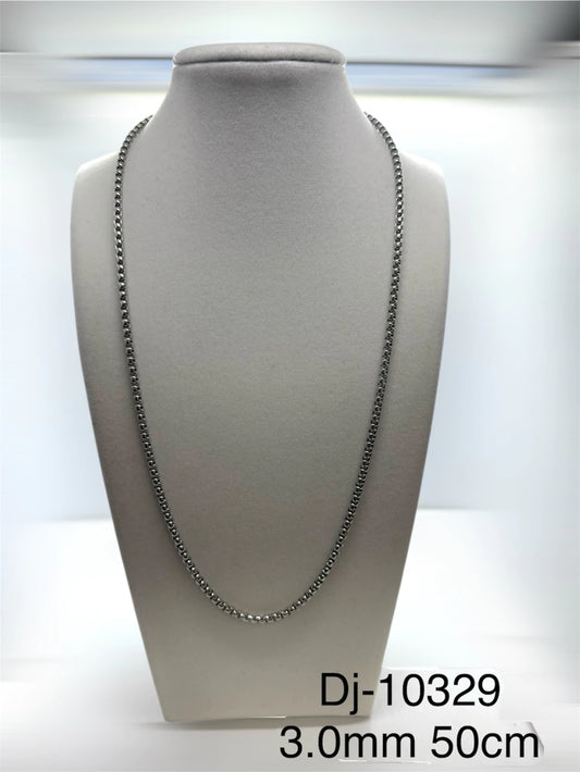 Dj 10329 cadena acero plateado
