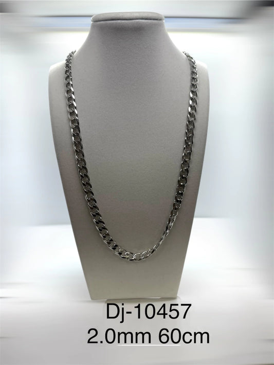 Dj-10457 cadena acero plateado
