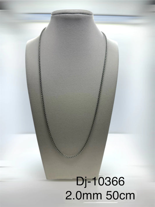 Dj-10366 cadena acero plateado