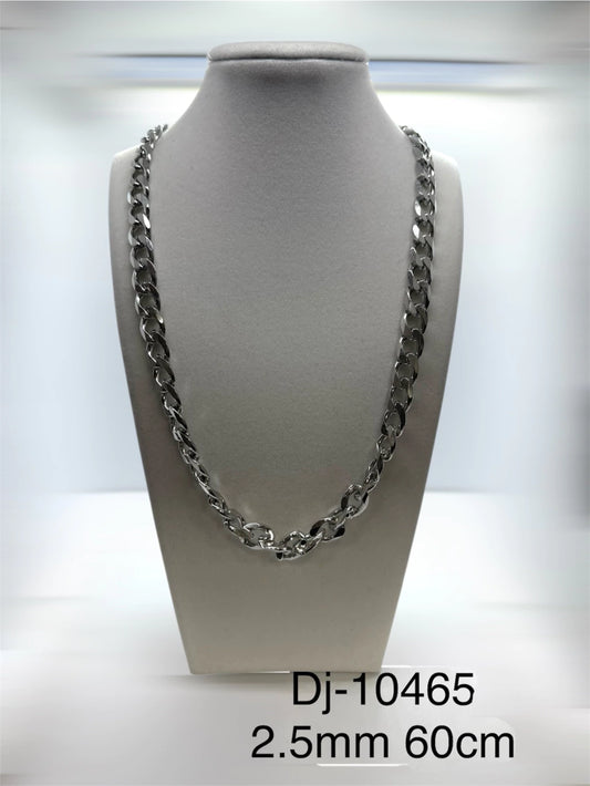 Dj-10465 cadena acero plateado
