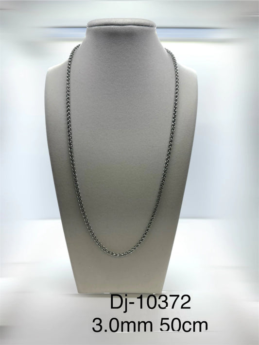 Dj-10372 Cadena acero plateado