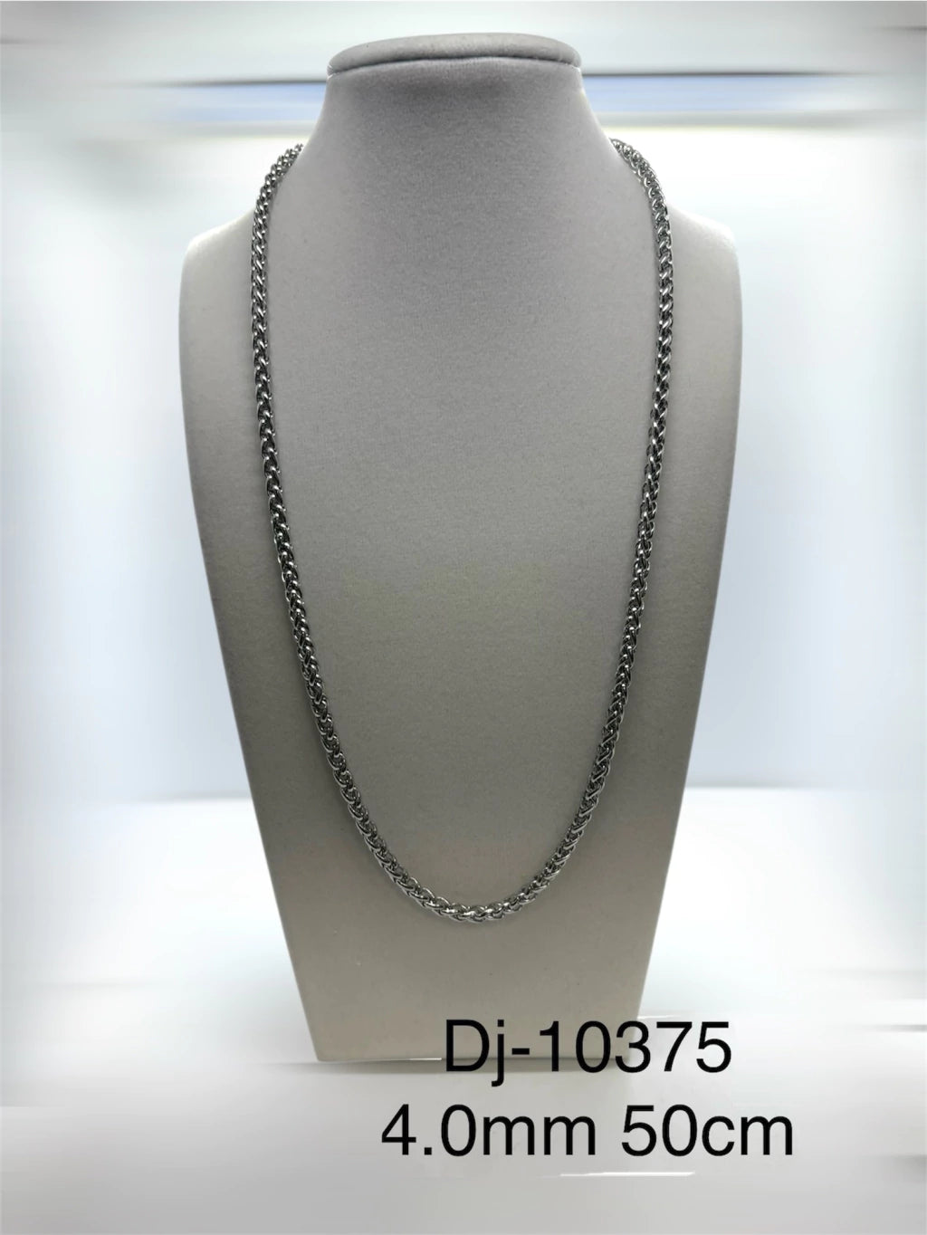 Dj-10375 cadena acero plateado