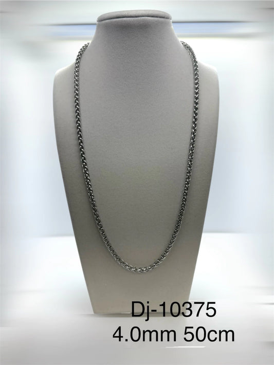 Dj-10375 cadena acero plateado