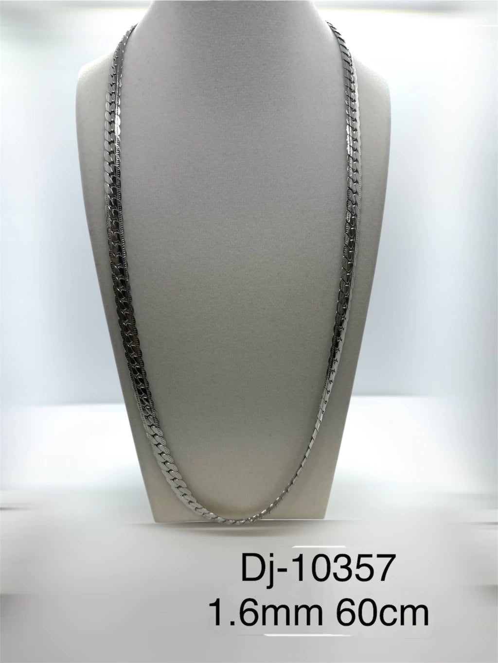 Dj-10357 cadena acero plateado