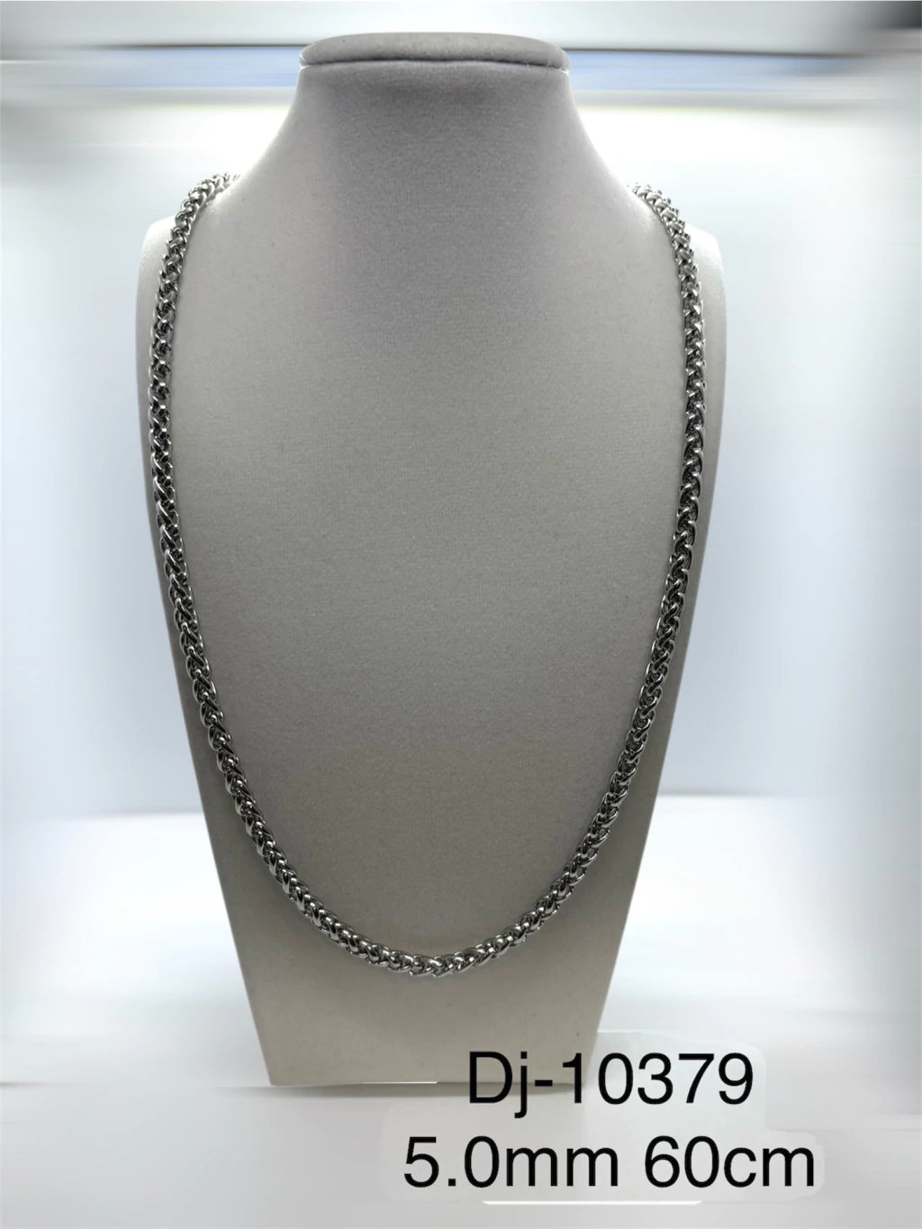 Dj-10379 cadena acero plateado