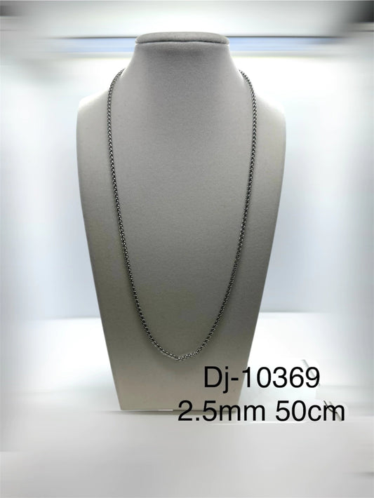 Dj-10369 cadena acero plateado