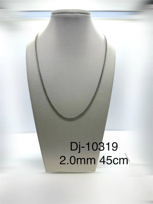Dj-10319 cadena acero plateado