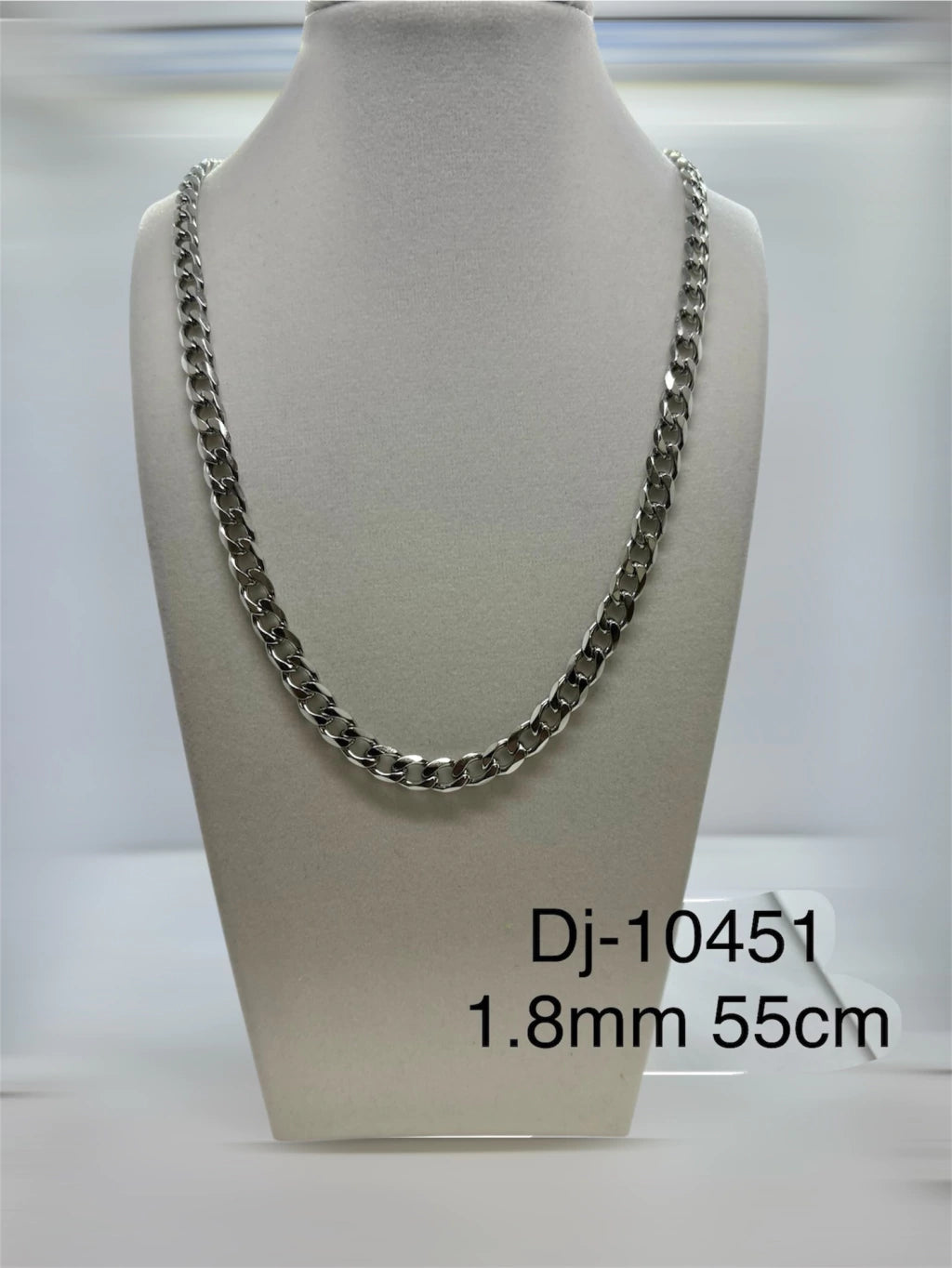 Dj-10451 cadena acero plateado