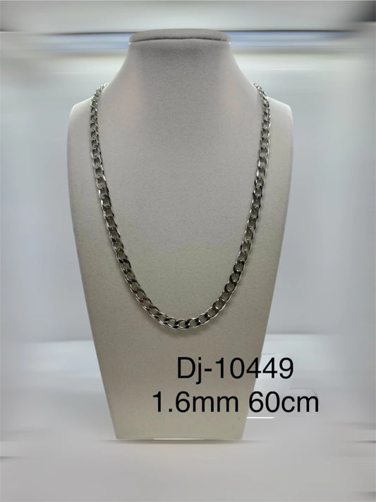 Dj-10449 cadena acero plateado