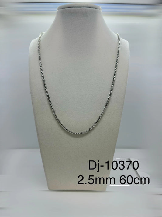 Dj-10370 cadena acero plateado