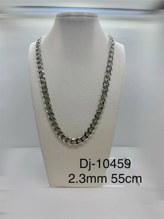 Dj-10459 cadena acero plateado
