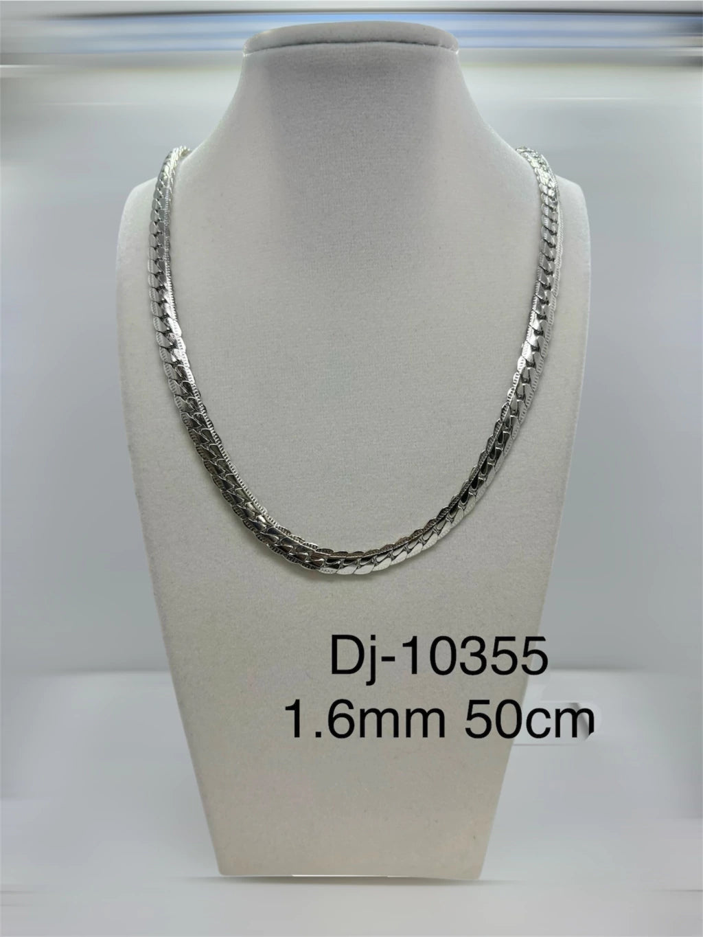 Dj-10355 cadena acero plateado
