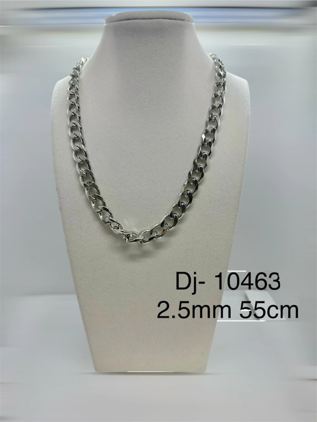 Dj-10463 cadena acero plateado