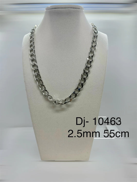 Dj-10463 cadena acero plateado