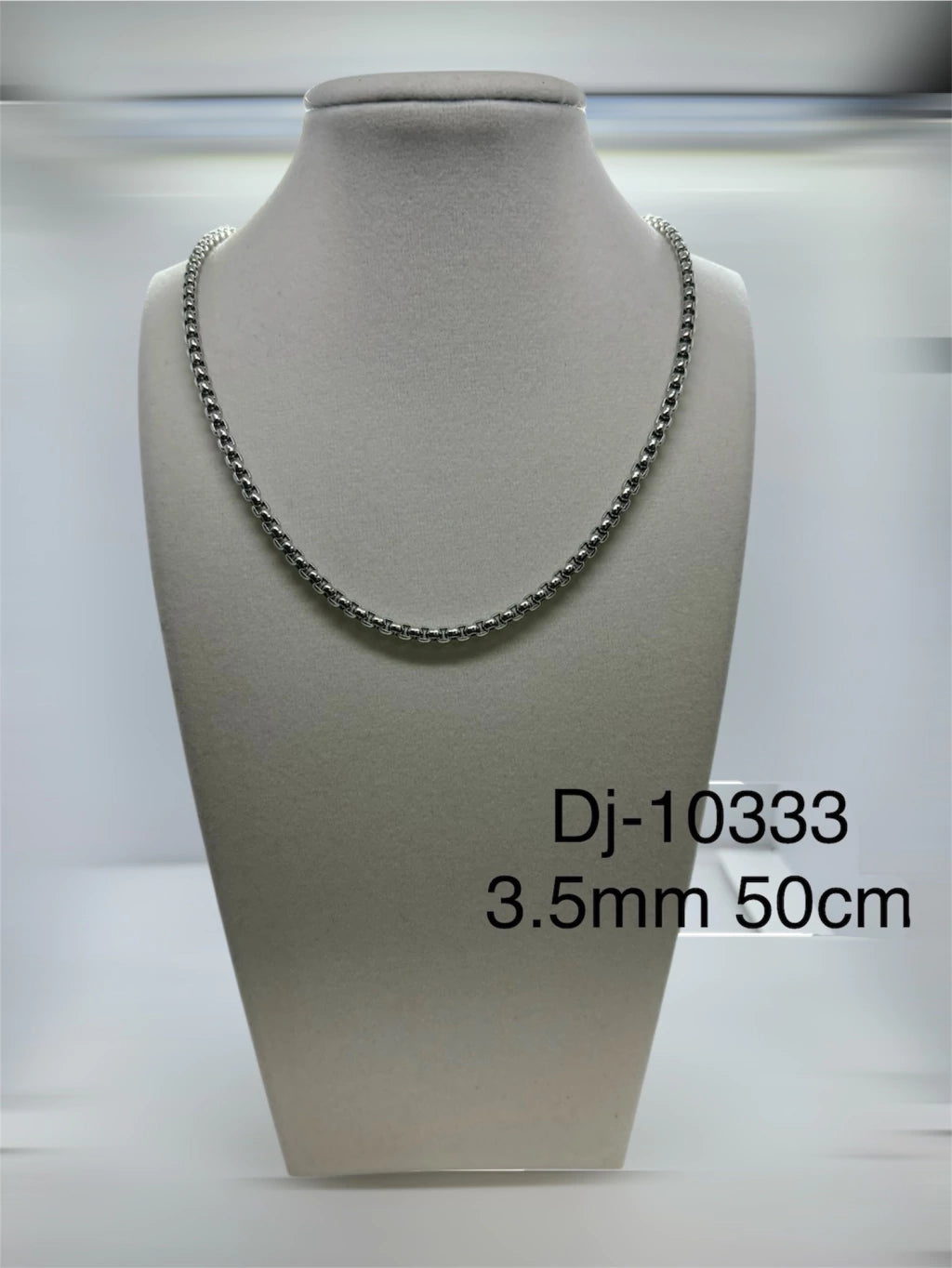 Dj-10333 cadena acero plateado