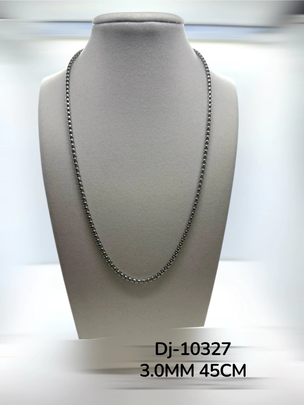 Dj-10327 cadena acero plateado