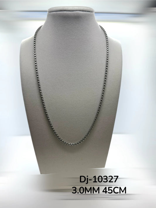 Dj-10327 cadena acero plateado