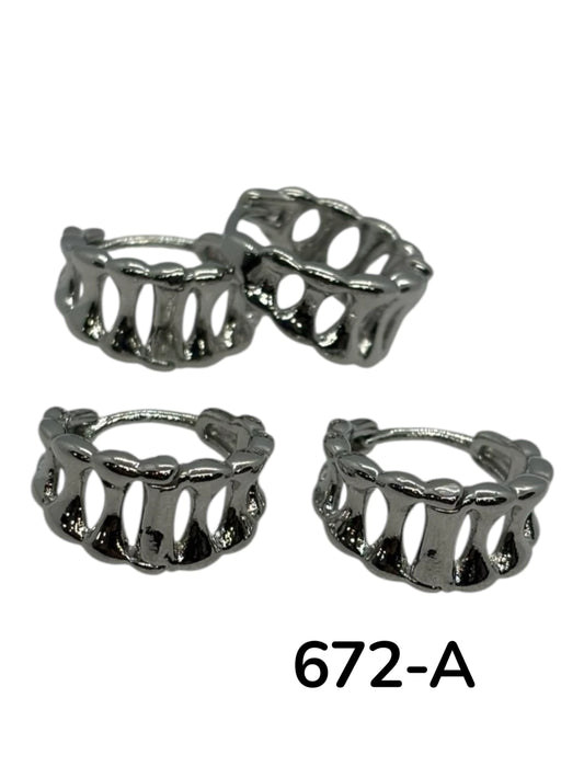 672-A argolla acero plateado