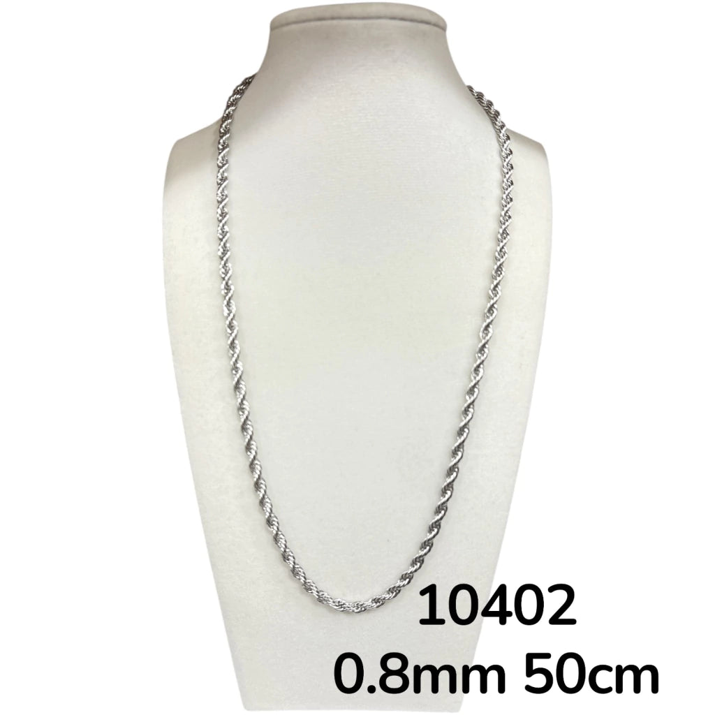 Dj-10402 cadena de acero plateado