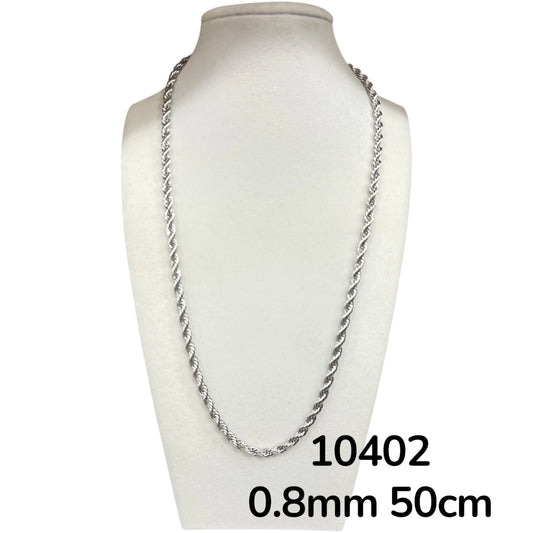 Dj-10402 cadena de acero plateado
