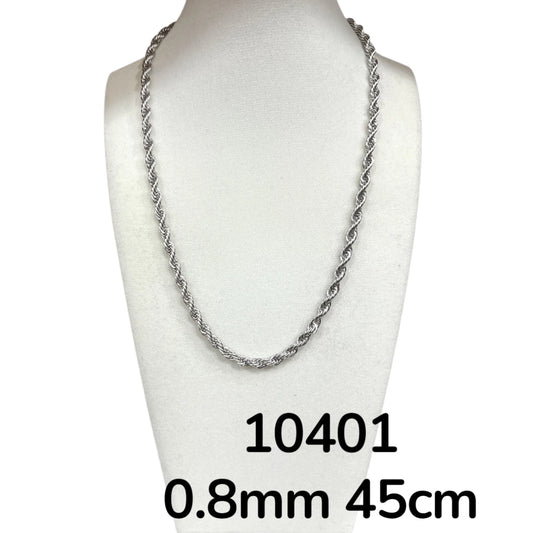 Dj-10401 cadena acero plateado