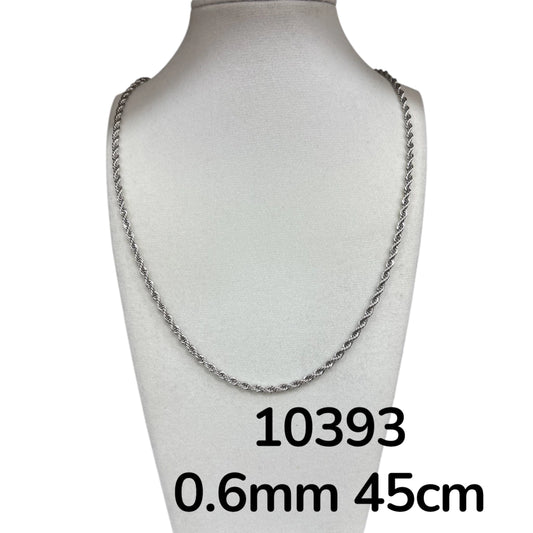 Dj-10393 cadena acero plateado